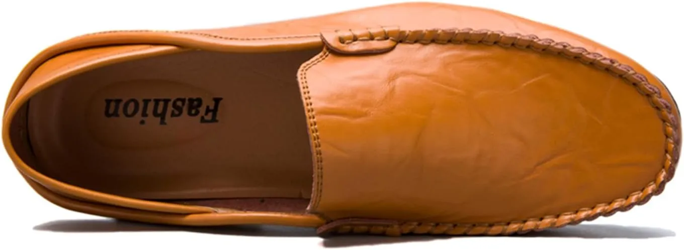 Mens Loafer Casual Shoes Slip On Driving Loafer Shoes Fashionable Leather Lightweight Casual Shoes