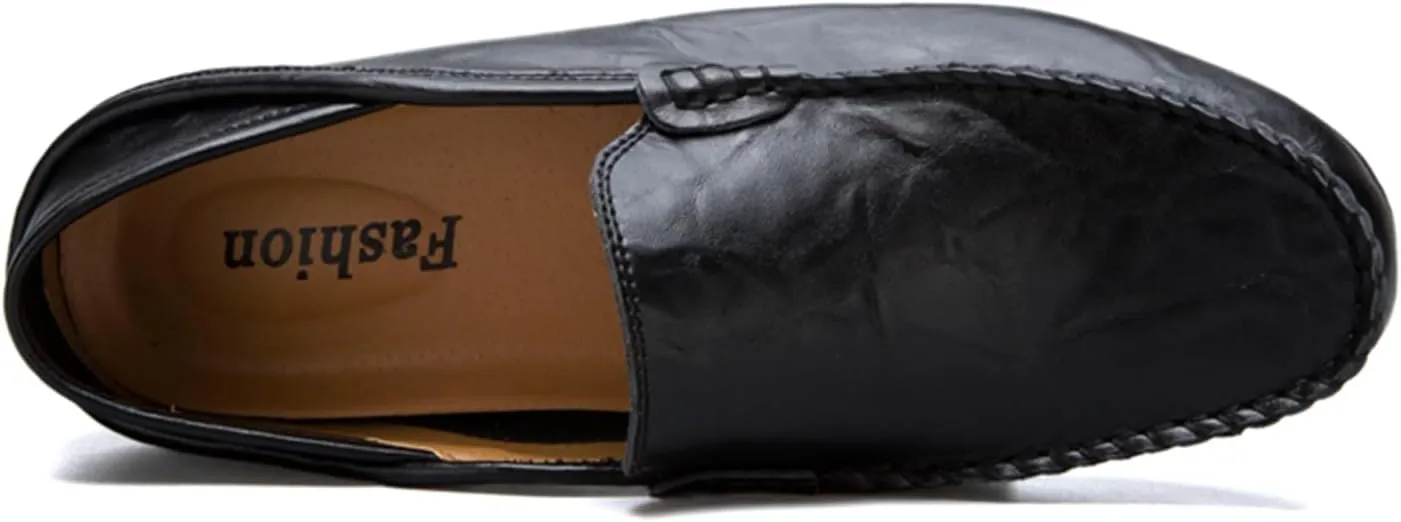 Mens Loafer Casual Shoes Slip On Driving Loafer Shoes Fashionable Leather Lightweight Casual Shoes