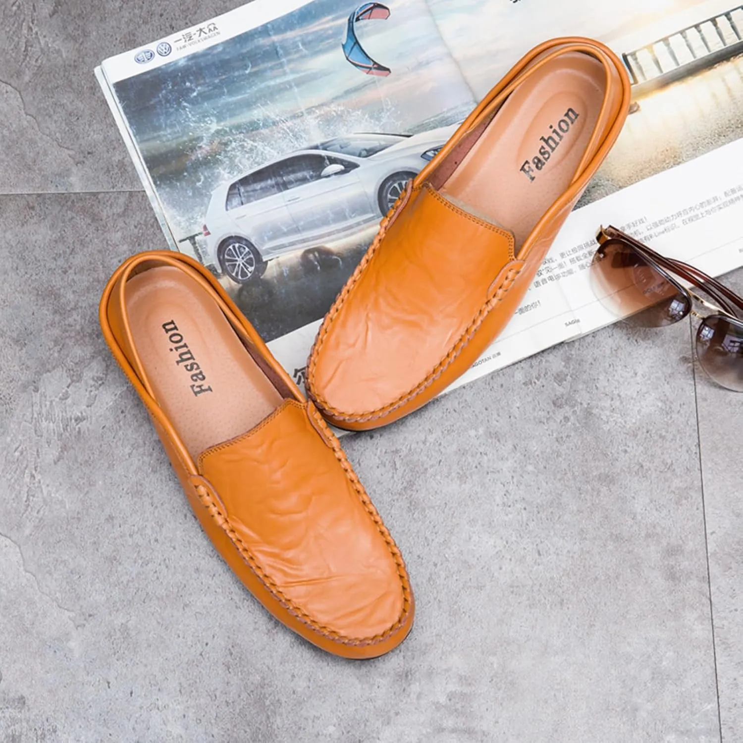 Mens Loafer Casual Shoes Slip On Driving Loafer Shoes Fashionable Leather Lightweight Casual Shoes