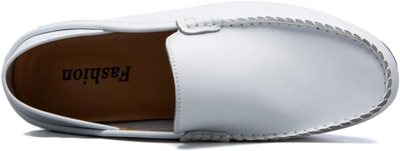 Mens Loafer Casual Shoes Slip On Driving Loafer Shoes Fashionable Leather Lightweight Casual Shoes