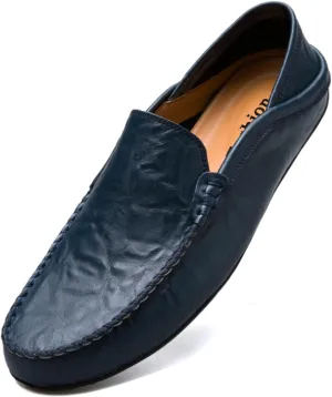 Mens Loafer Casual Shoes Slip On Driving Loafer Shoes Fashionable Leather Lightweight Casual Shoes