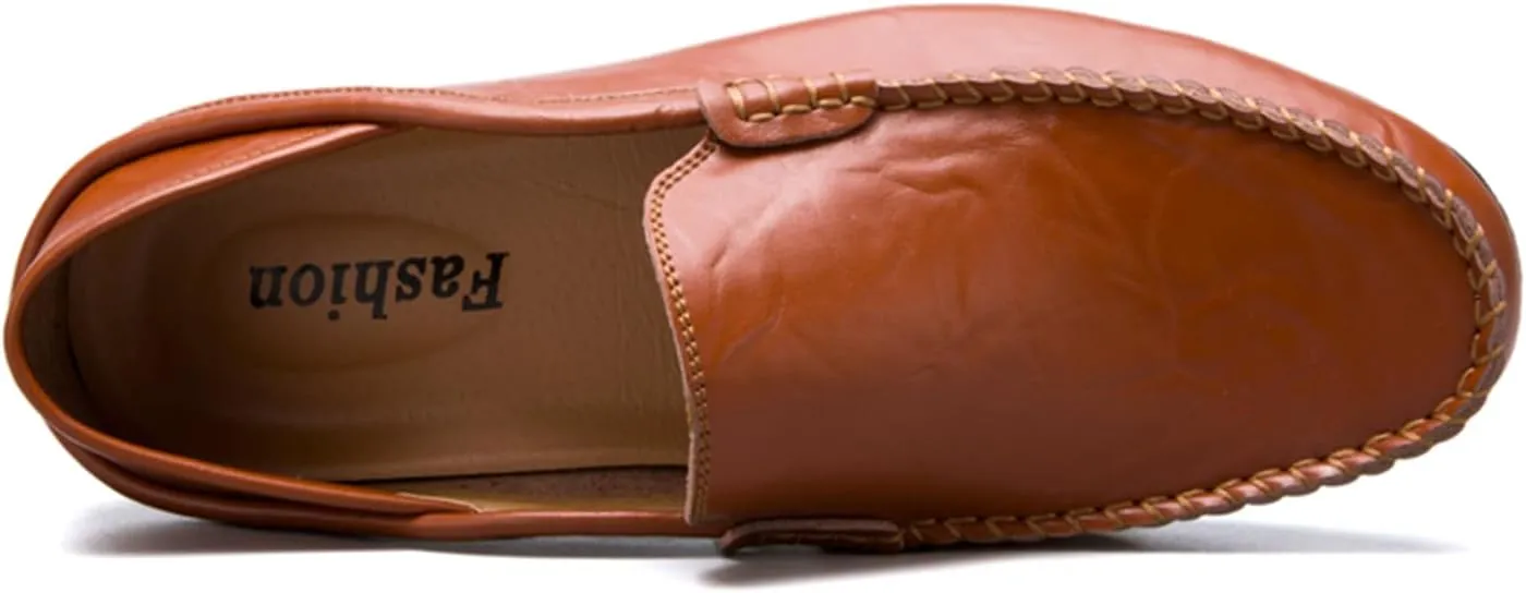 Mens Loafer Casual Shoes Slip On Driving Loafer Shoes Fashionable Leather Lightweight Casual Shoes