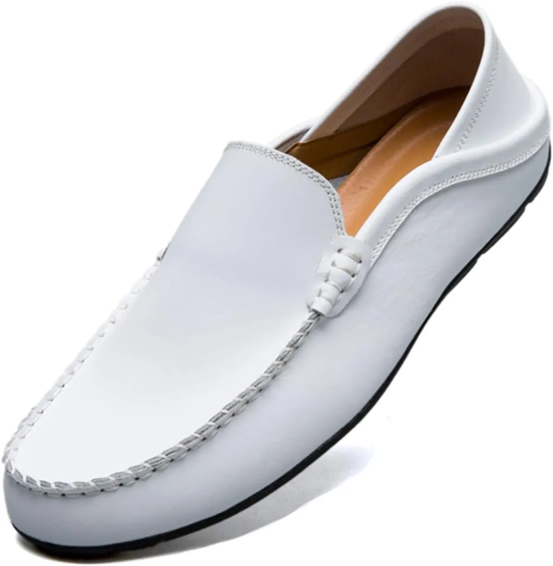 Mens Loafer Casual Shoes Slip On Driving Loafer Shoes Fashionable Leather Lightweight Casual Shoes