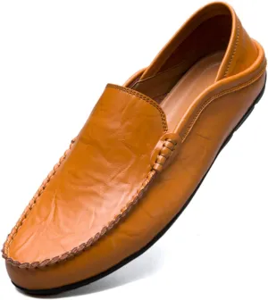 Mens Loafer Casual Shoes Slip On Driving Loafer Shoes Fashionable Leather Lightweight Casual Shoes