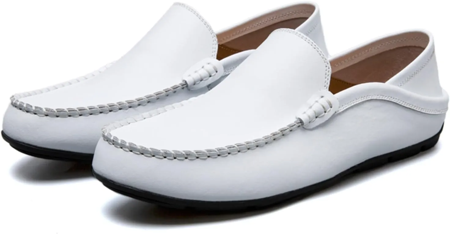 Mens Loafer Casual Shoes Slip On Driving Loafer Shoes Fashionable Leather Lightweight Casual Shoes