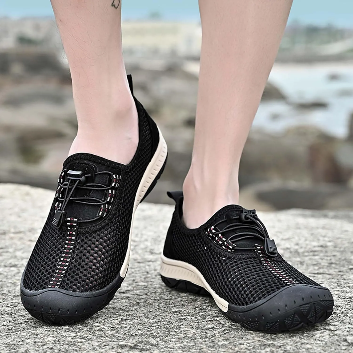Men's Mesh Breathable Casual Sandals Comfortable Casual Walking Shoes Hollow Out Breathable Mesh Casual Shoes