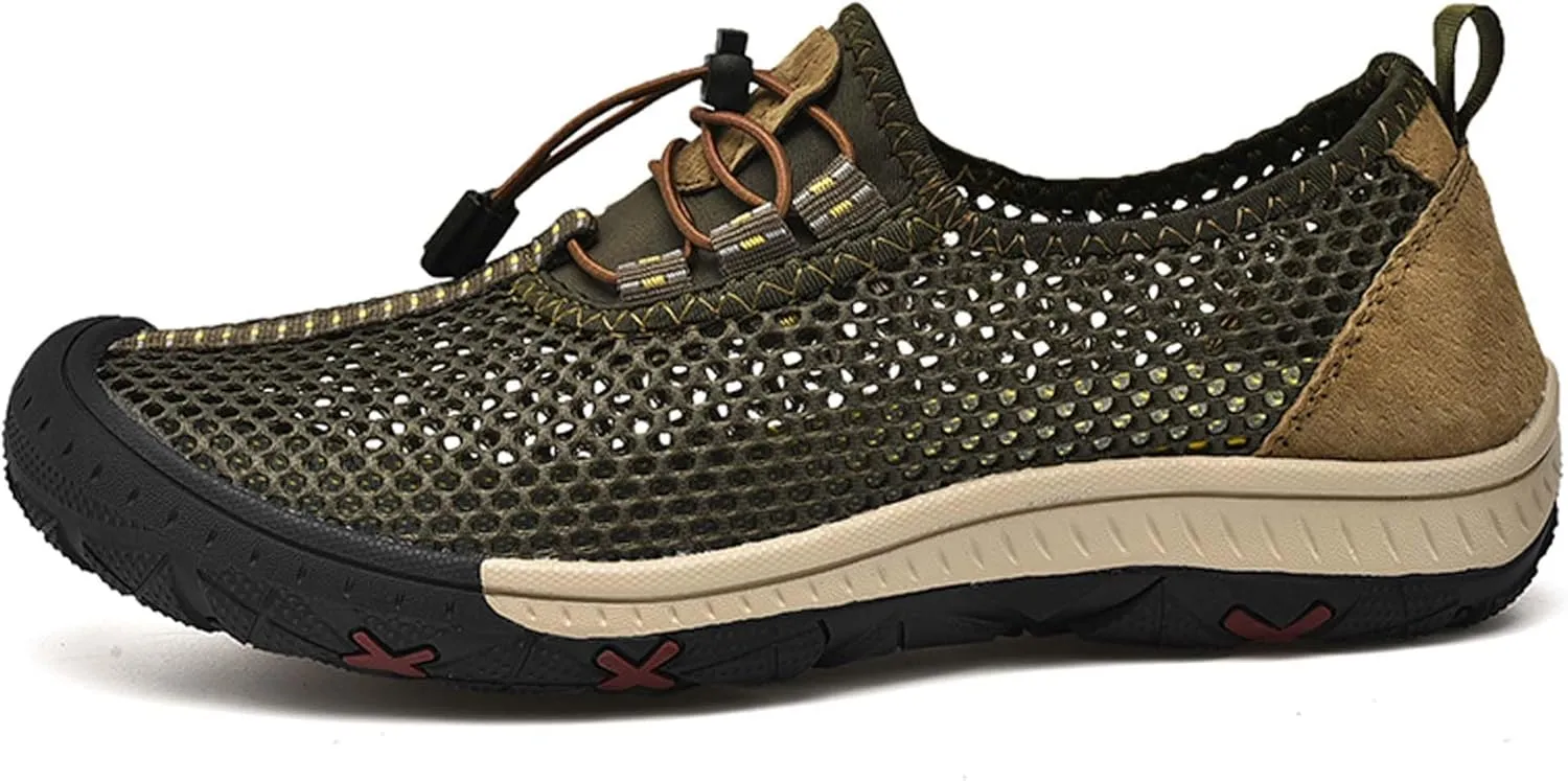 Men's Mesh Breathable Casual Sandals Comfortable Casual Walking Shoes Hollow Out Breathable Mesh Casual Shoes