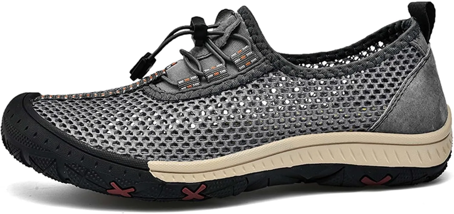 Men's Mesh Breathable Casual Sandals Comfortable Casual Walking Shoes Hollow Out Breathable Mesh Casual Shoes