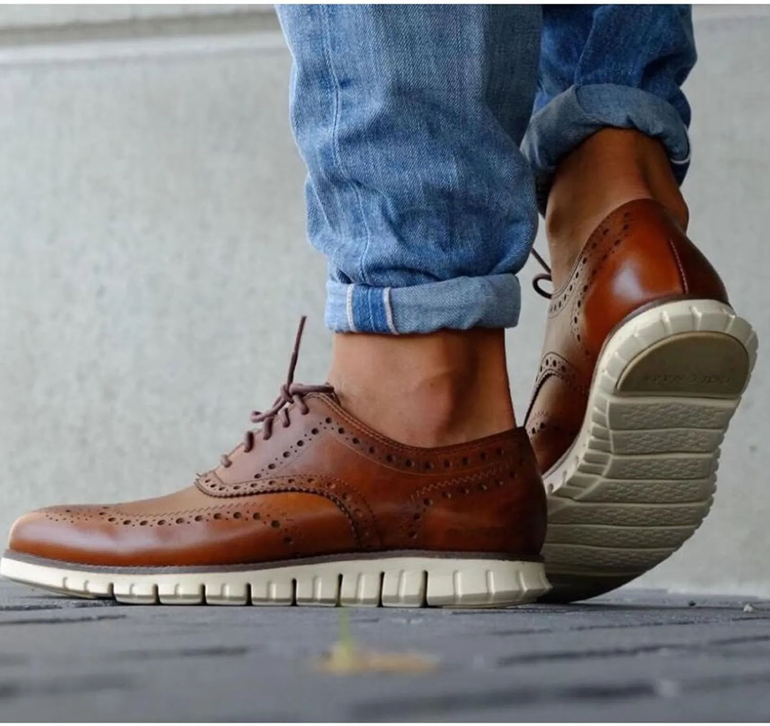 Men's Sneakers Leather Casual Shoes for Men Breathable Business Casual Sneaker Retro Oxfords Fashion Sneaker
