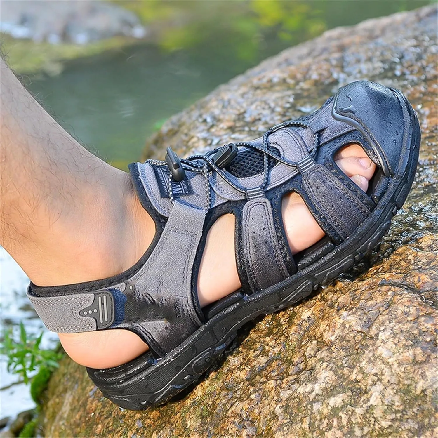 Men's Soft Sole Slippers, Breathable Outdoor Casual Shoes