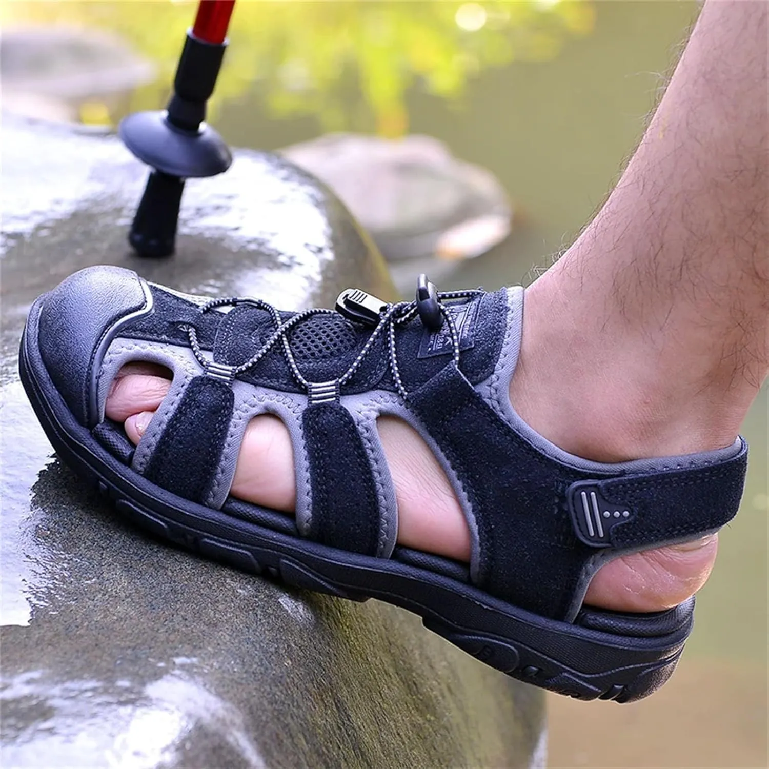 Men's Soft Sole Slippers, Breathable Outdoor Casual Shoes