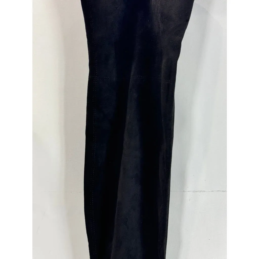MIA Women's Black Stretch Faux Suede Beleza Tall Over-The-Knee Heeled Boots SZ 8