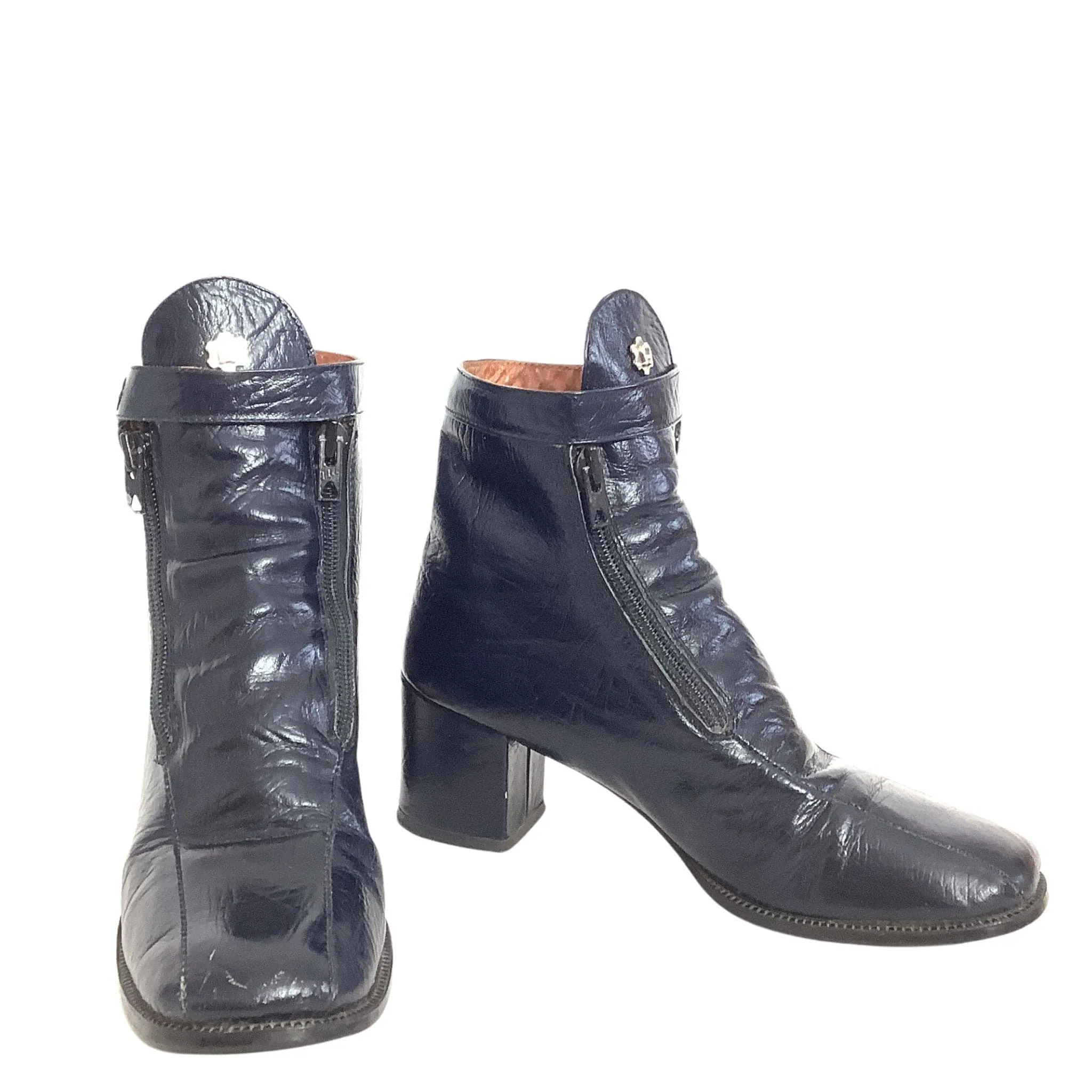 Navy Blue Aigner Booties