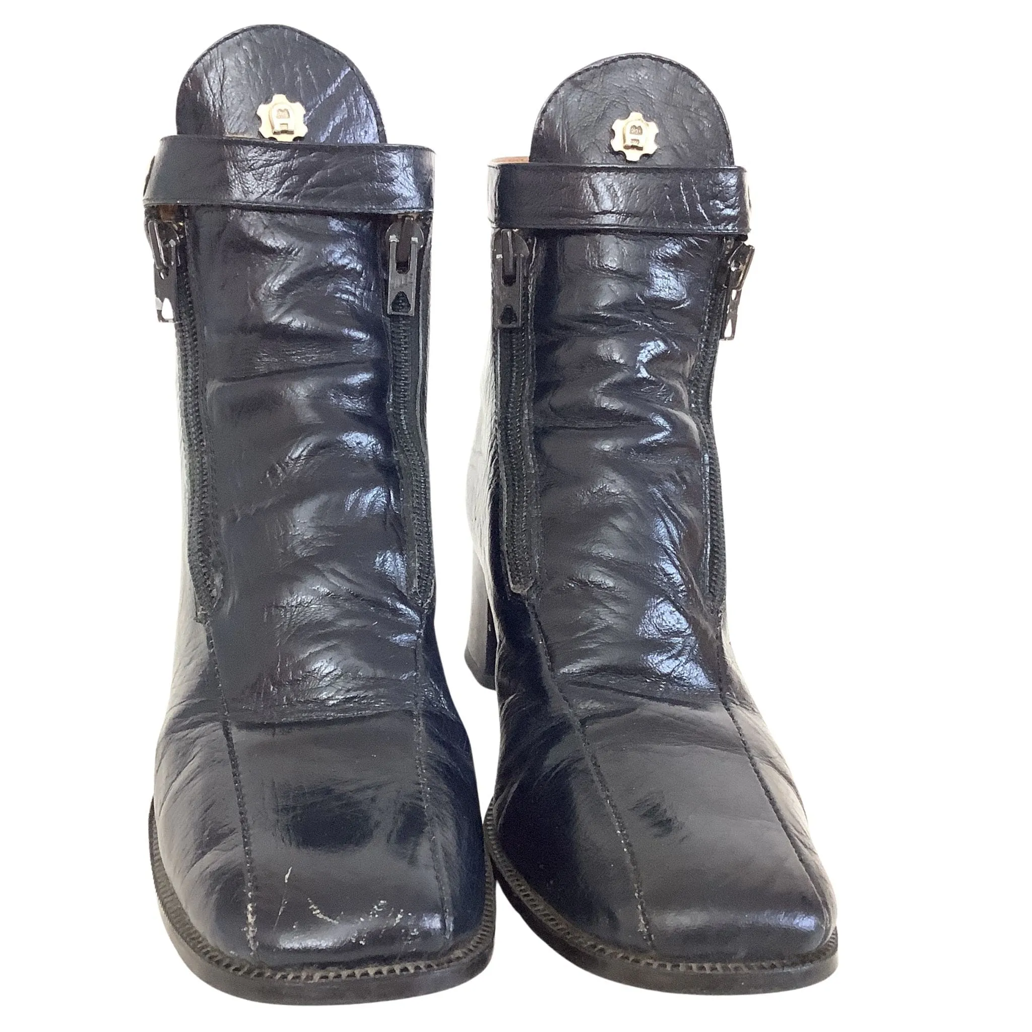 Navy Blue Aigner Booties