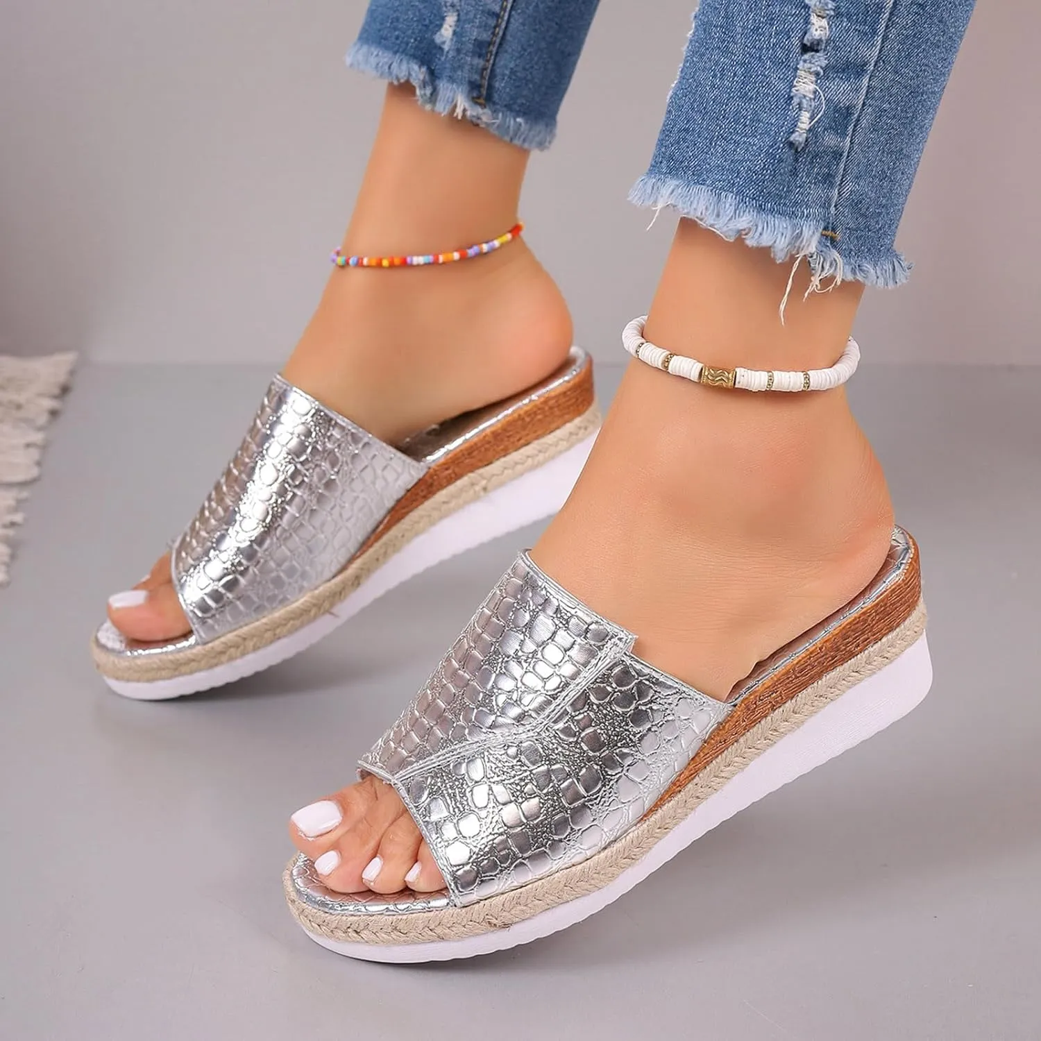 Non Slip Platform Sandals for Women Women's Casual Platform Open Toe Wedge Sandal Elegant Sandals for Women