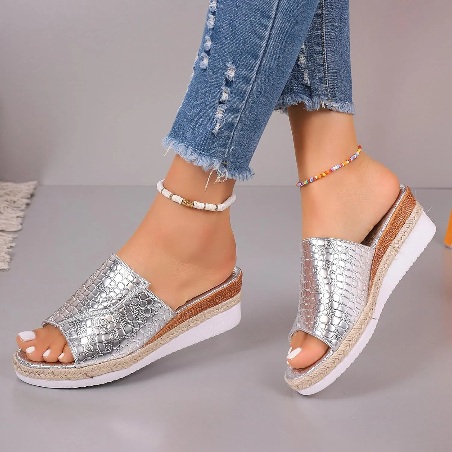 Non Slip Platform Sandals for Women Women's Casual Platform Open Toe Wedge Sandal Elegant Sandals for Women