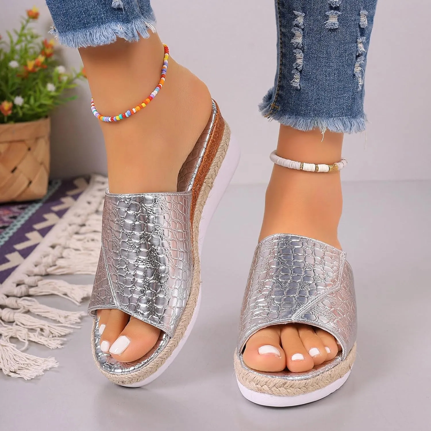Non Slip Platform Sandals for Women Women's Casual Platform Open Toe Wedge Sandal Elegant Sandals for Women
