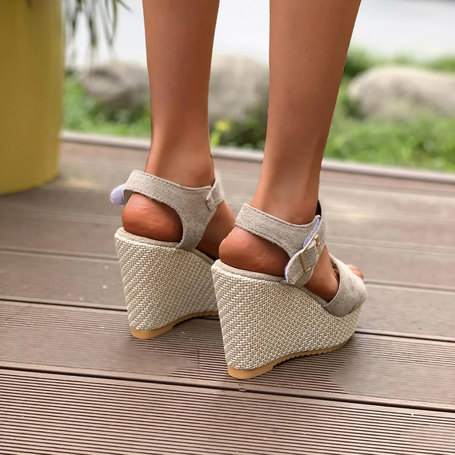 Non Slip Thick Bottom Sandals for Women Casual Platform Open Toe Wedge Sandal Dressy Sandals for Women