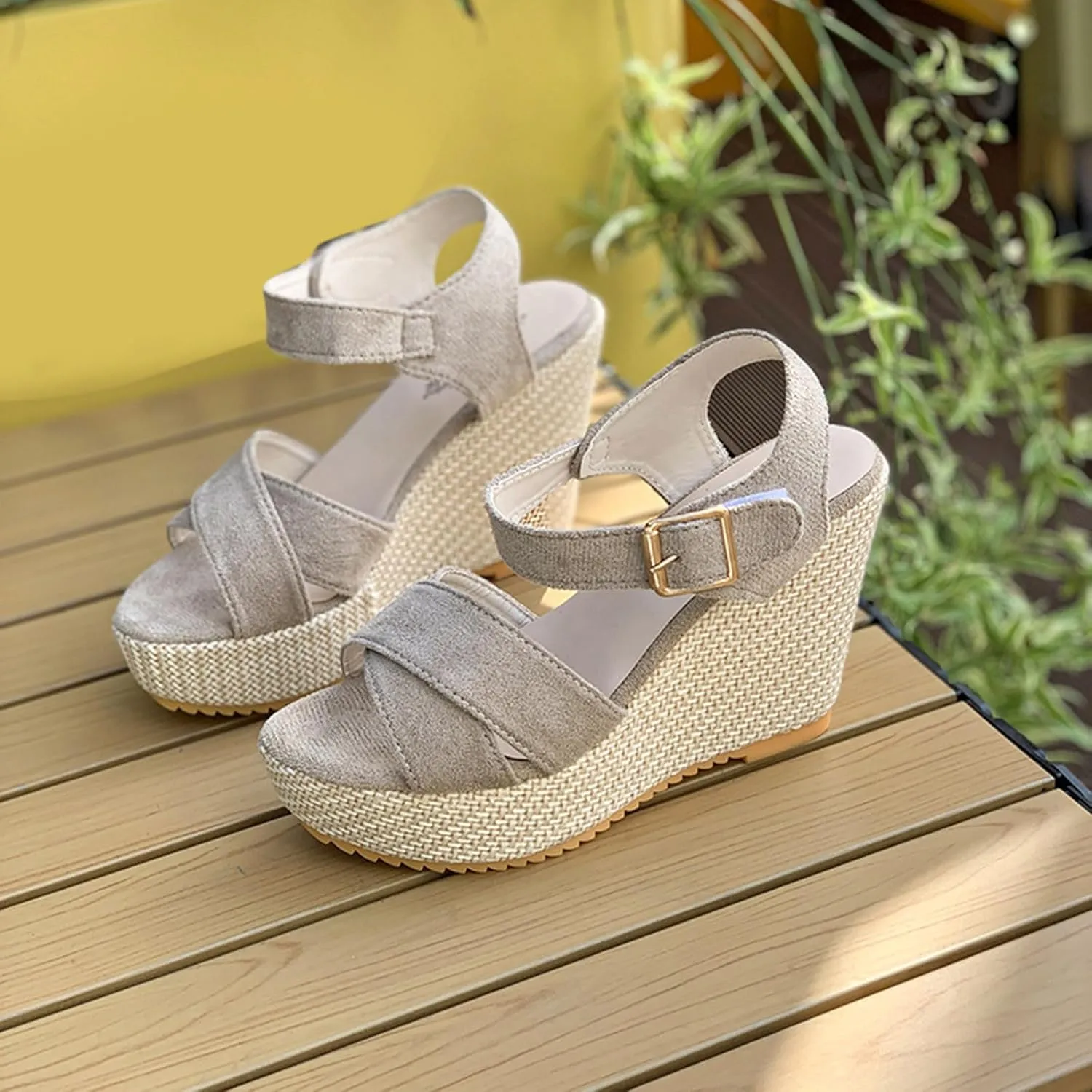 Non Slip Thick Bottom Sandals for Women Casual Platform Open Toe Wedge Sandal Dressy Sandals for Women
