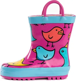 NORTY Rubber Rain Boots for Kids - Waterproof Rubber Boots Boys and Girls Solid & Printed Rainboots for Toddlers and Kids