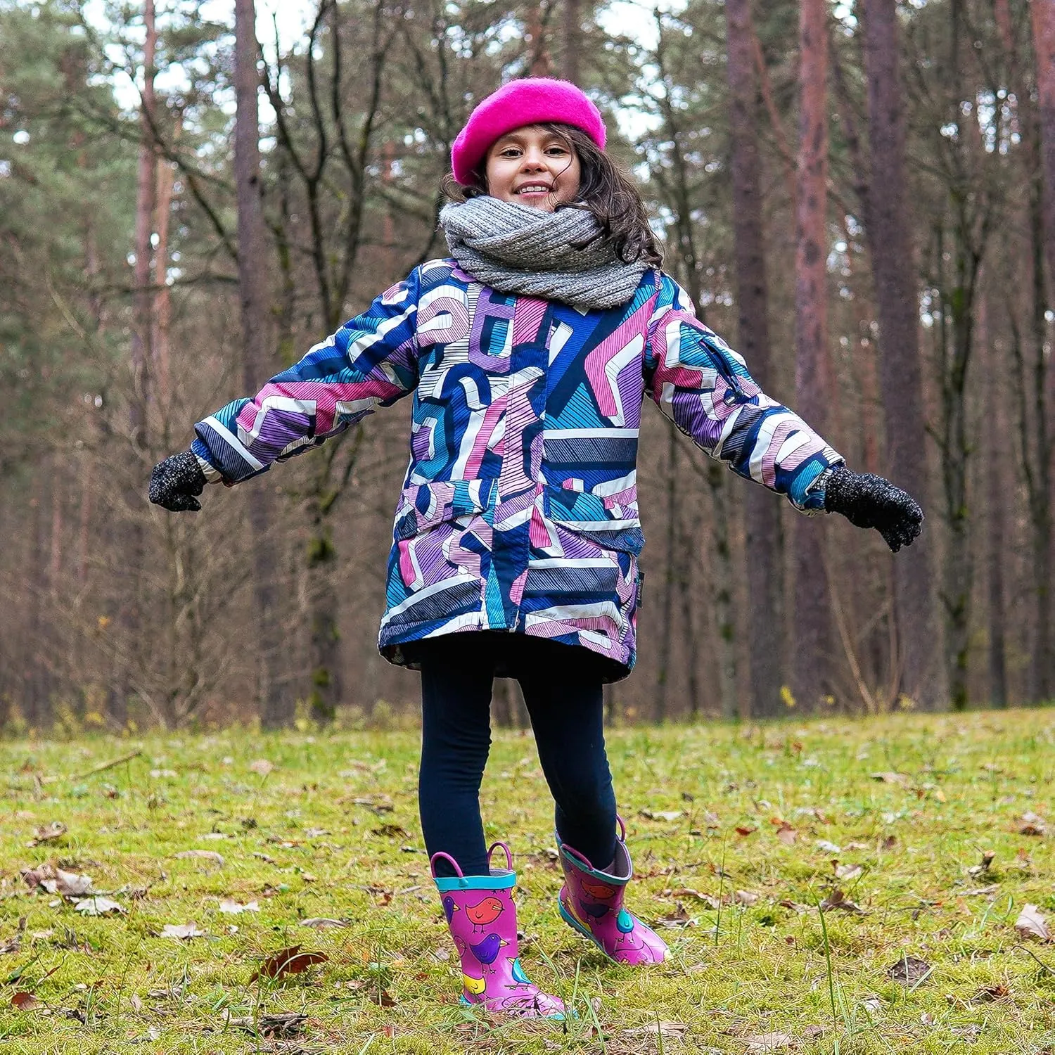 NORTY Rubber Rain Boots for Kids - Waterproof Rubber Boots Boys and Girls Solid & Printed Rainboots for Toddlers and Kids