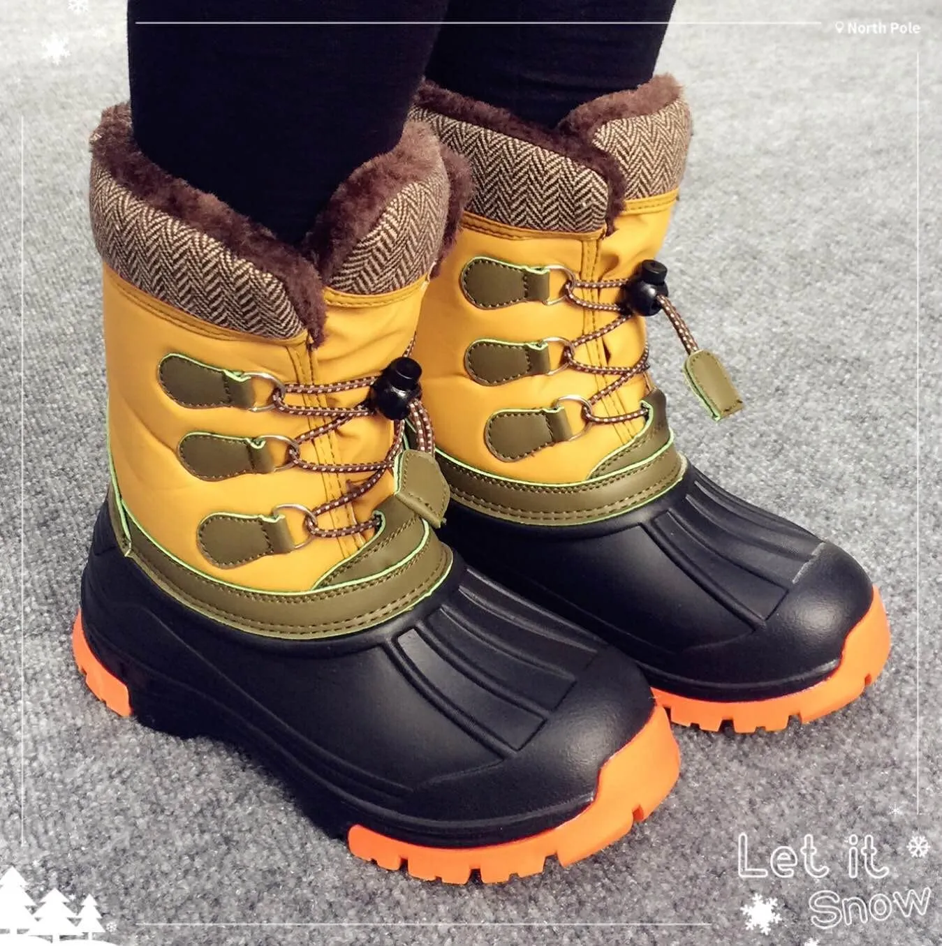 Nova Mountain Boy's and Girl's Waterproof Winter Snow Boots