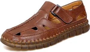 Outdoor Men Sandals Hand Made Breathable Summer Casual Shoes