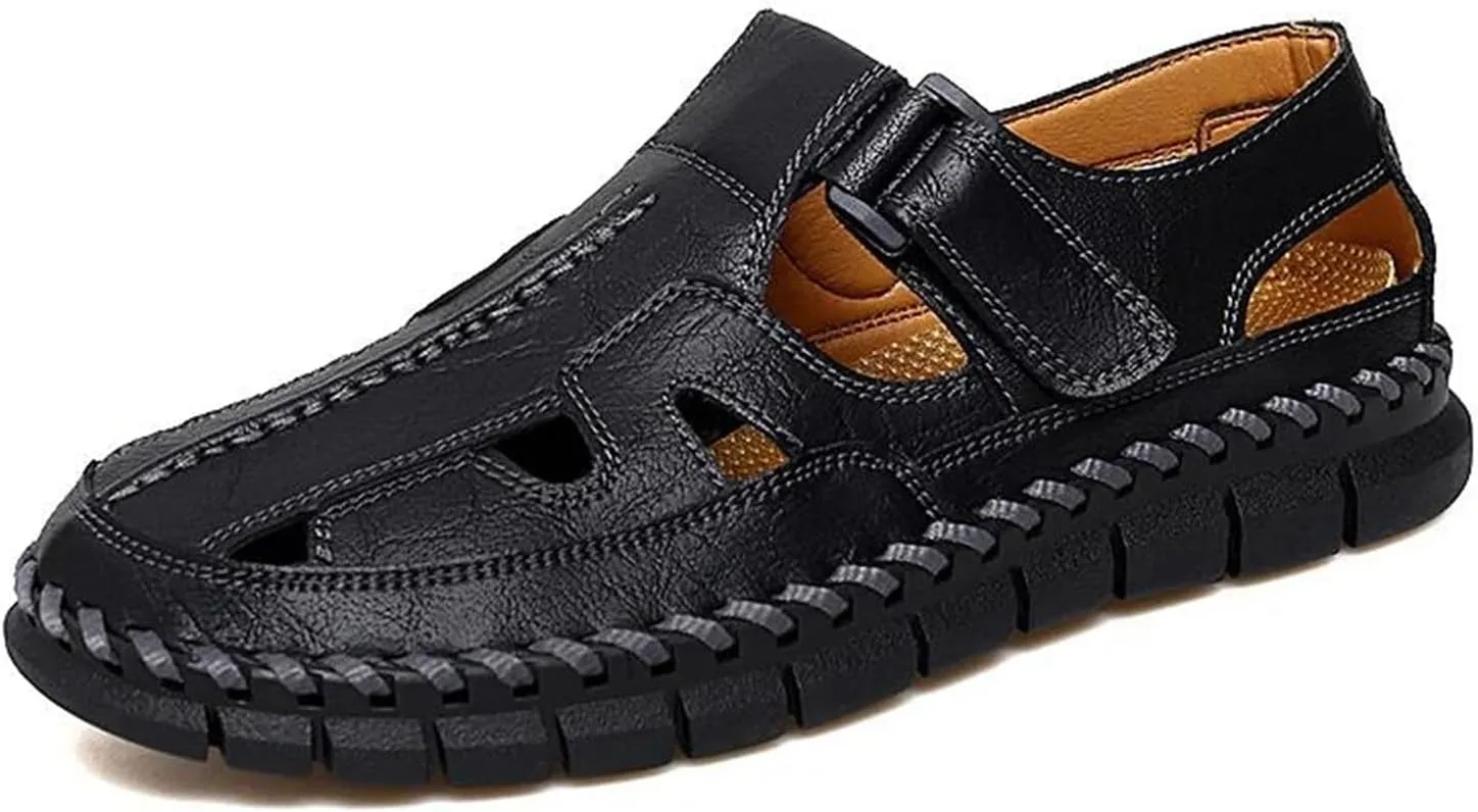 Outdoor Men Sandals Hand Made Breathable Summer Casual Shoes