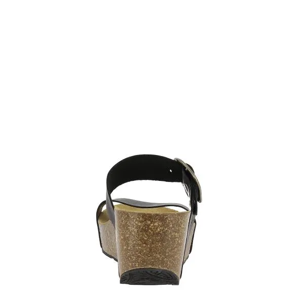 Plakton 873004 Black Women's Wedge Sandals