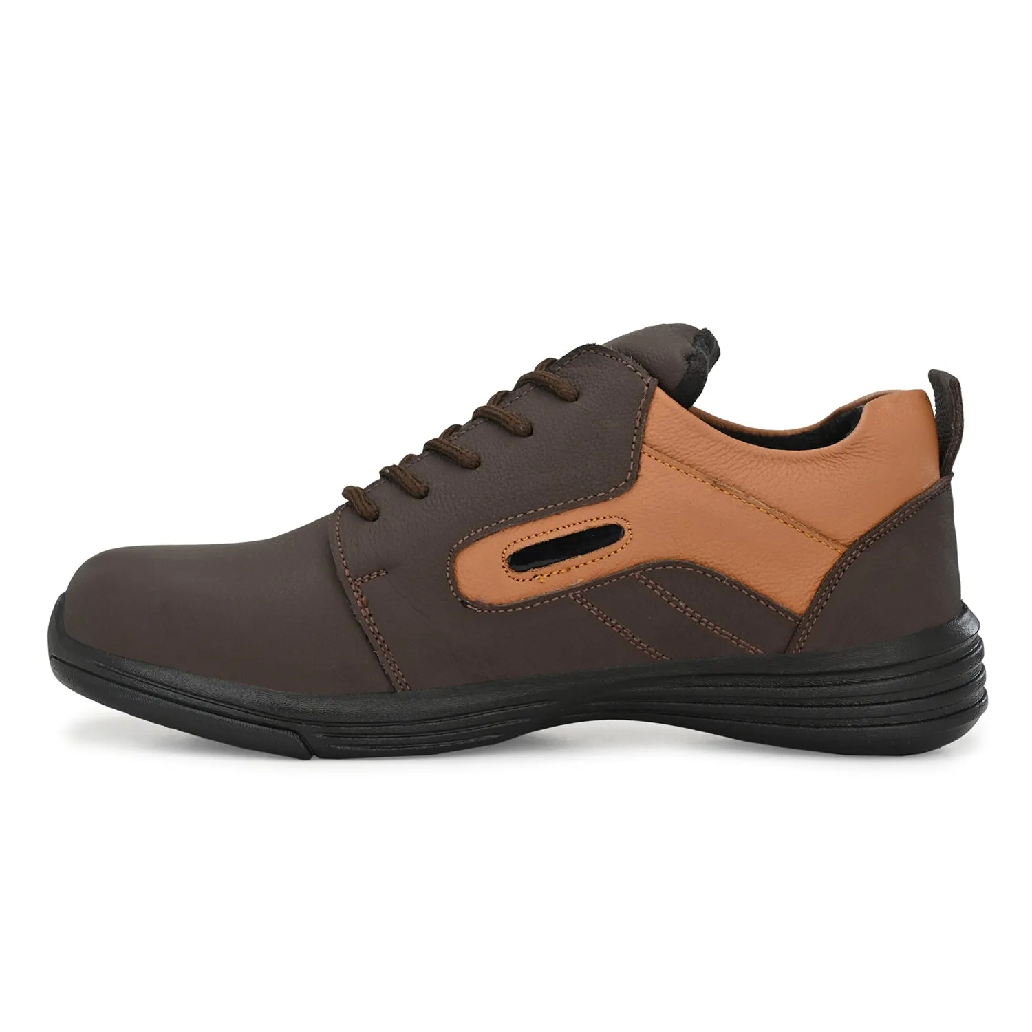 Pro Genuine Leather Light Weight Steel Toe Safety Shoes