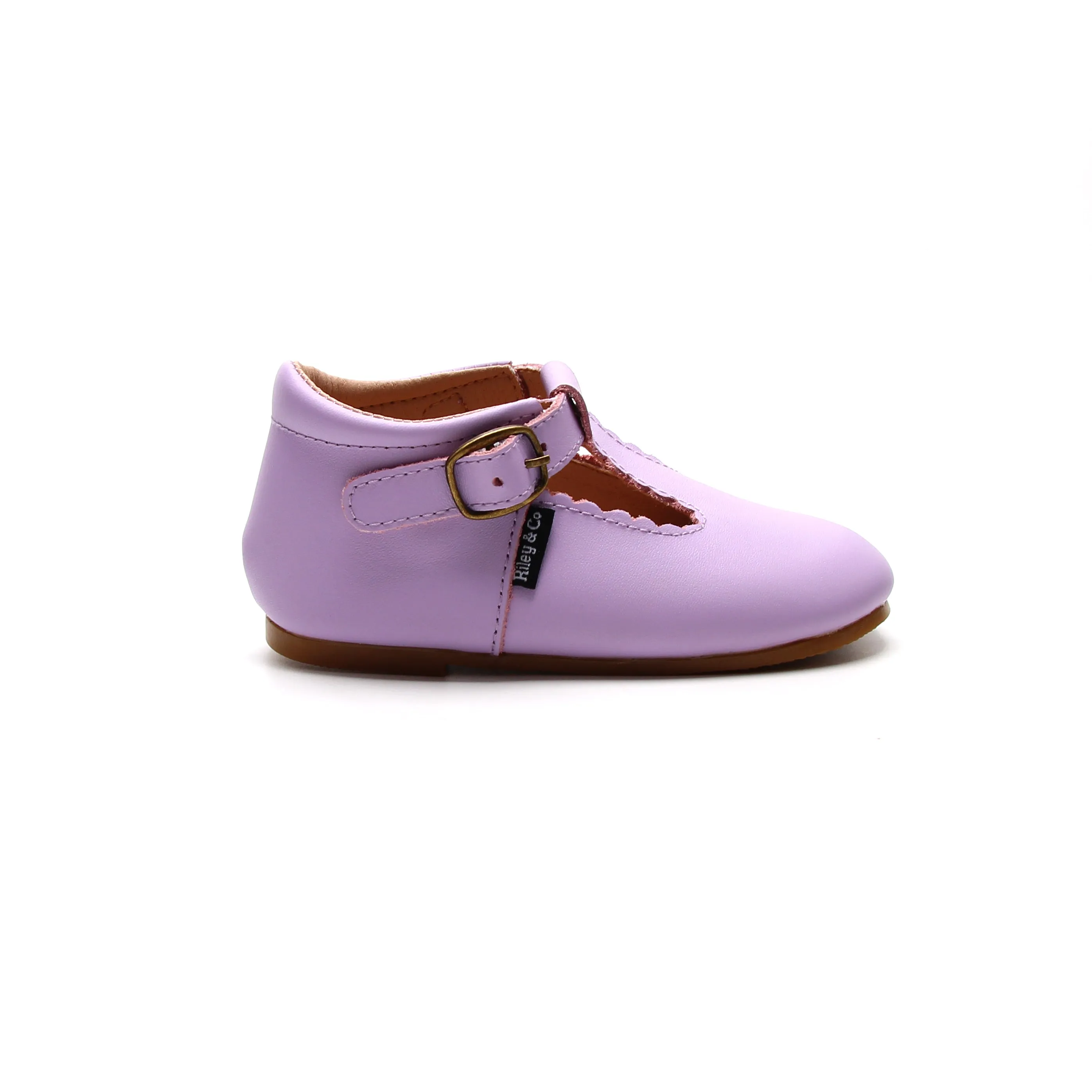 Riley T-Straps - Scalloped - Lavender