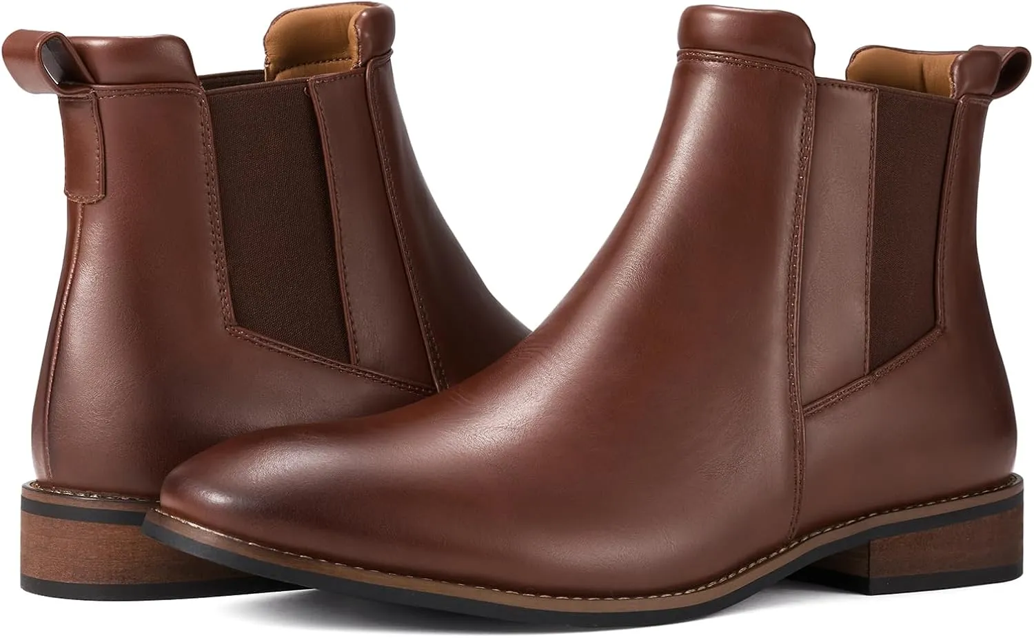 Rollda Mens Chelsea Boots Casual Ankle Boots Dress Boots Elastic Slip on Boots for Men