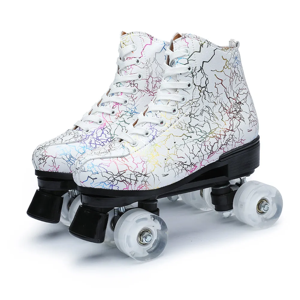 Roller Skates for Women Youth High Top Quad Rink Skate Shoes