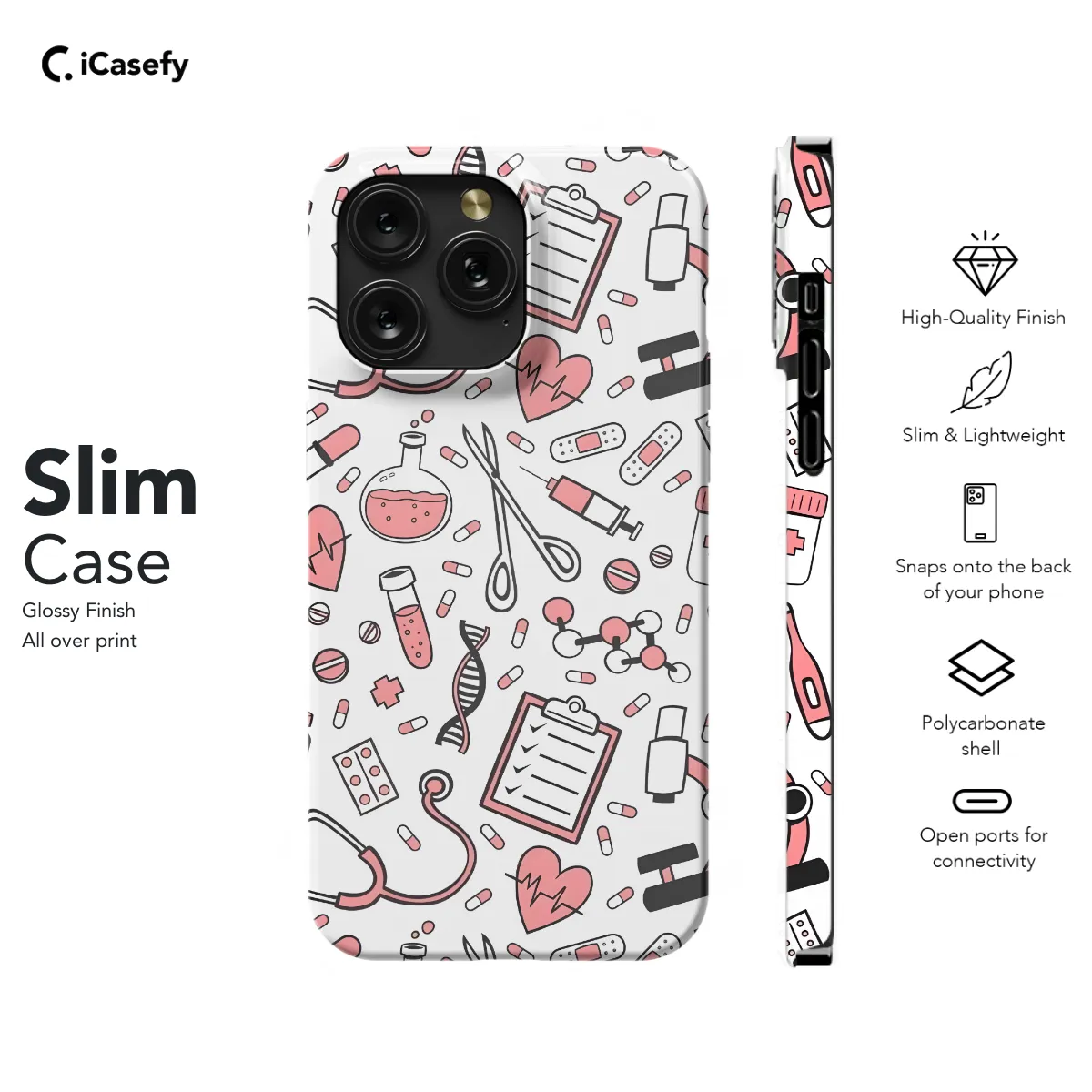 Seamless Anatomy Nurse Phone Case iPhone Samsung Pixel & More 240