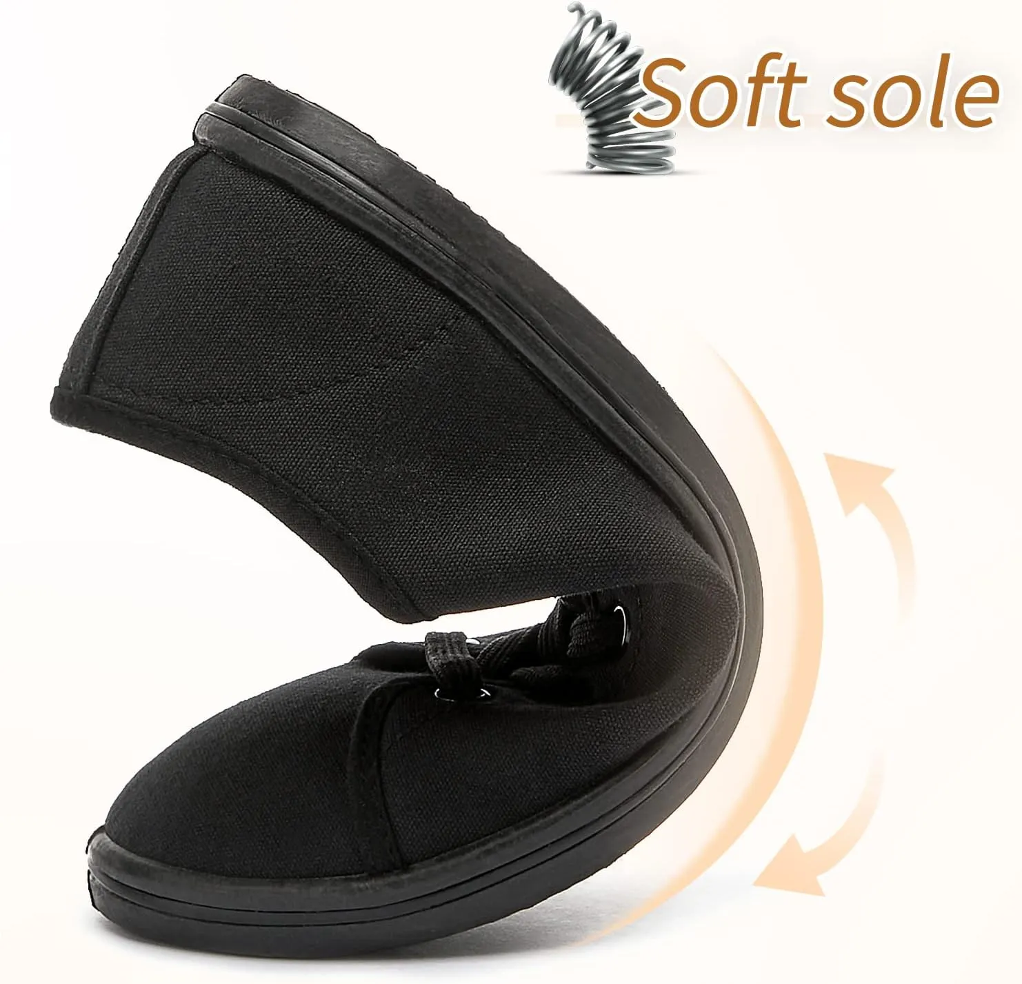 Shupua Women's Casual Canvas Sneakers, White, Lace Up Flats