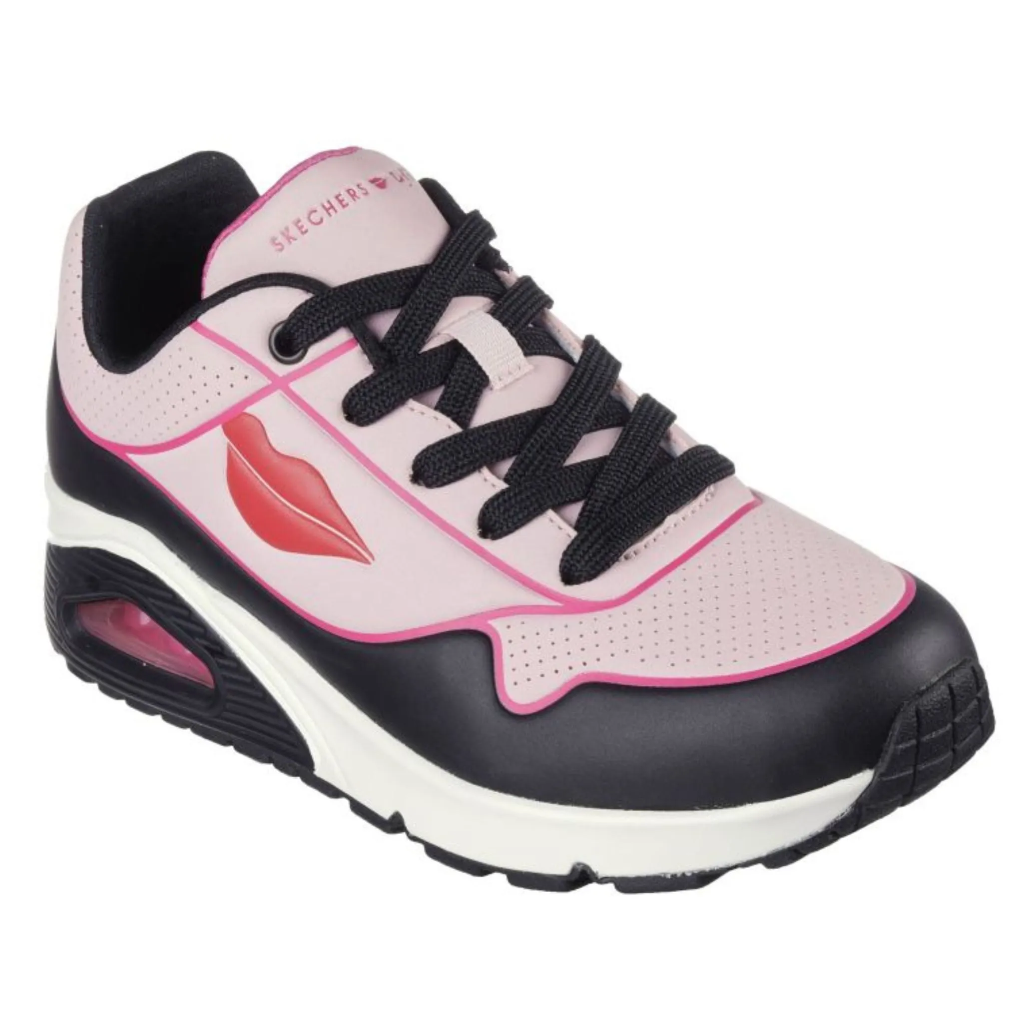 Skechers Women's 177998 UNO Beso Black Pink Casual Shoes