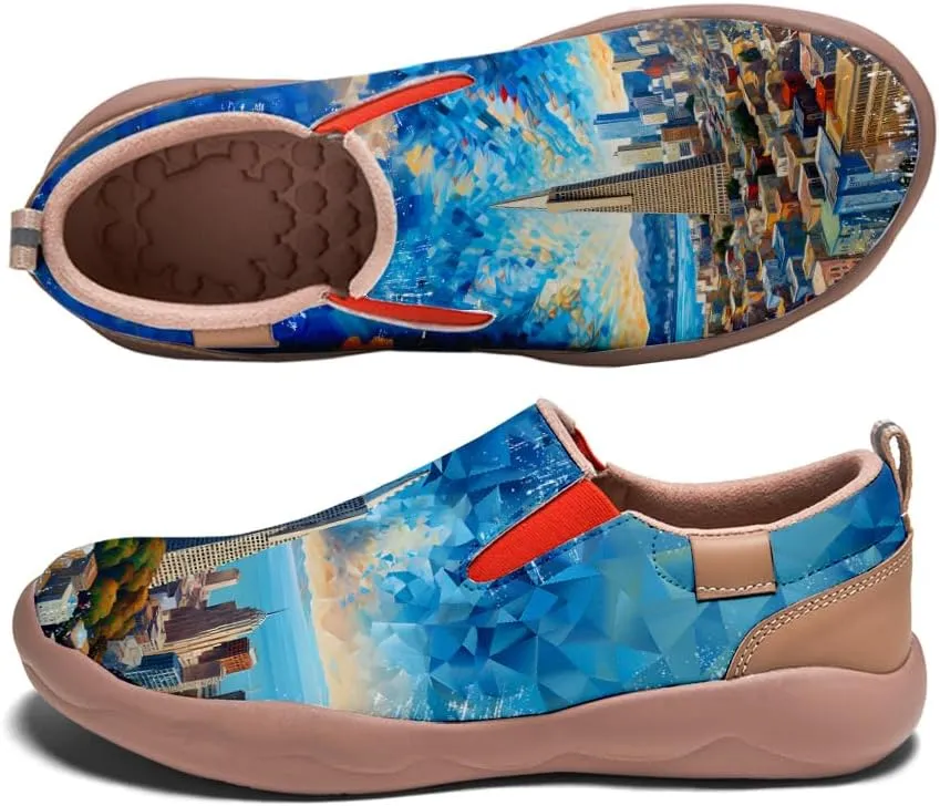 Slip On Loafers for Men Lightweight Comfort Casual Shoes Art Painted Travel Sneakers