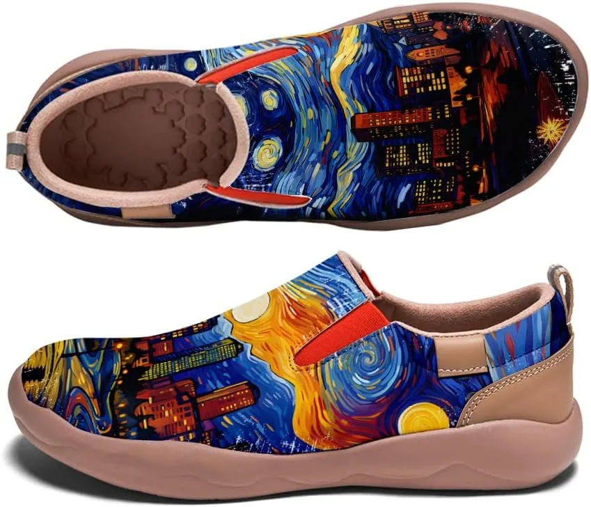 Slip On Loafers for Women Lightweight Comfort Casual Shoes Art Painted Travel Sneakers