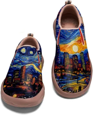 Slip On Loafers for Women Lightweight Comfort Casual Shoes Art Painted Travel Sneakers