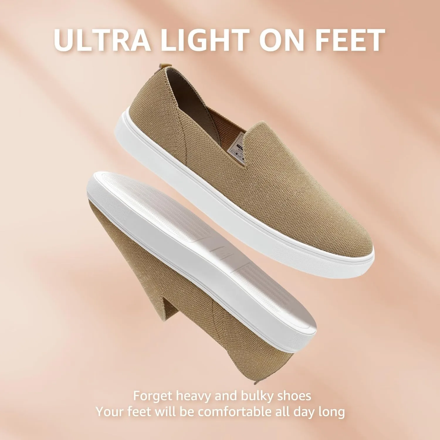 STQ Slip on Shoes for Women Breathable Fashion Sneakers Comfortable Knit Casual Shoes