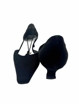Stuart Weitzman Women's Black Kitten Heel Strappy Size 8.5 Heels
