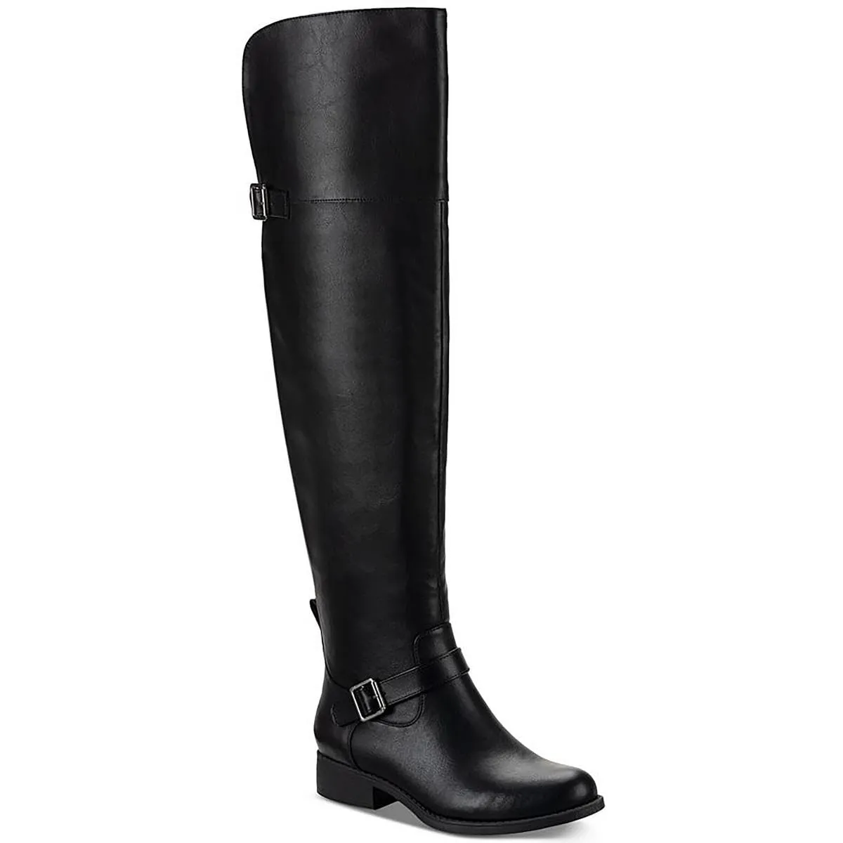 Sun   Stone Women's Anyaa Over-the-Knee Boots, Created for Macy's - Black Micro