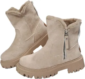 Trending Winter Boots For Women 2024 Snow Boots Slip on Fur Lined Cold Weather Warm Ankle Booties Loafers Shoes