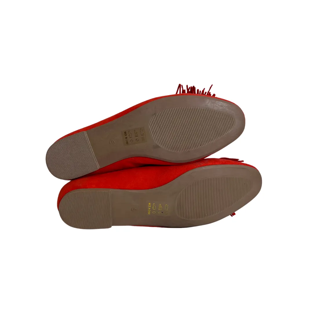 TU Orange Tassel Loafers | Brand New |