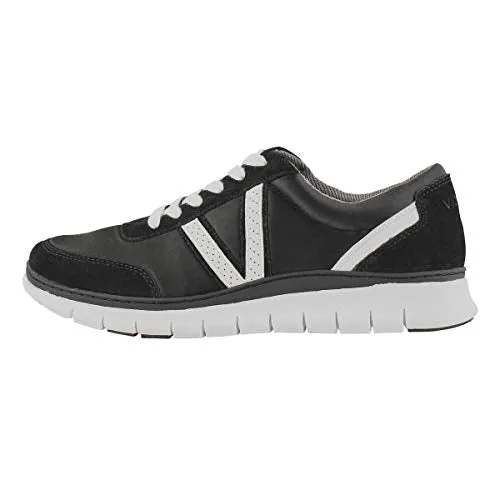Vionic Women's Nana Sneaker - Ladies Casual Sneakers with Concealed Orthotic Arch Support Black 7 Medium US