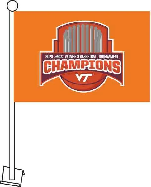 Virginia Tech  ACC Women's Basketball Champions Car Flag
