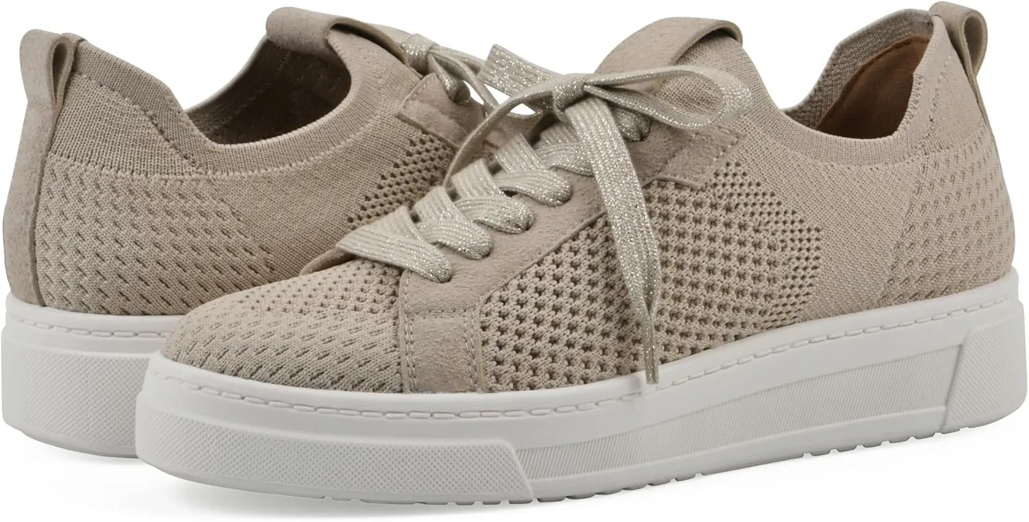 WHITE MOUNTAIN Women's Uncut Knit Lace-Up Sneaker