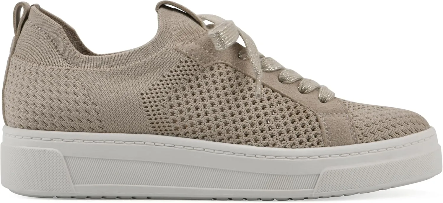 WHITE MOUNTAIN Women's Uncut Knit Lace-Up Sneaker