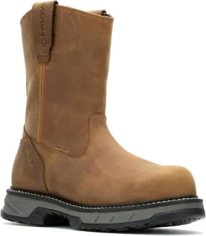 Wolverine Men's Reforce Wellington Waterproof Composite Toe Industrial Boot, Cashew, 9.5