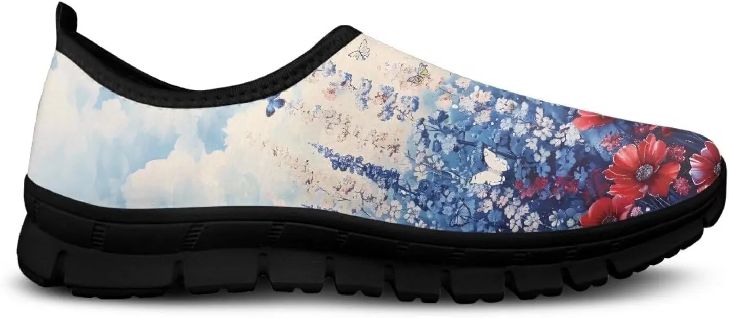 Women Casual Shoes Fashion Walking Sneakers Women's Slip On Sneakers Lightweight Travel Shoes